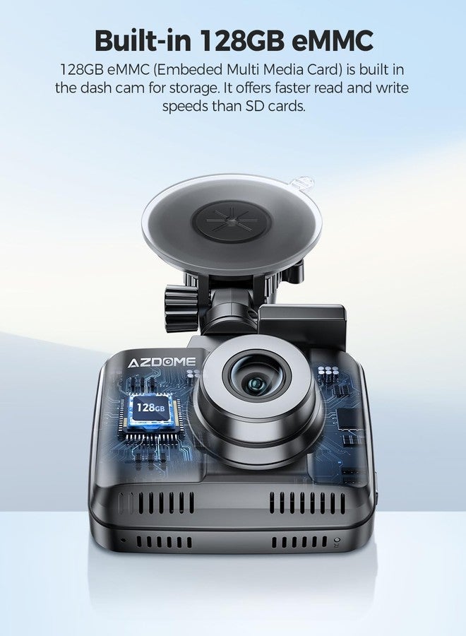 AZDOME 4K HDR Dash Cam with No-Light Full-Color Night Vision, 128GB eMMC, ADAS, 4K+1080P Dashcam Front and Rear, 5GHz WiFi GPS 24H Parking Mode Car Camera, GS63Pro - Image 4